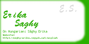 erika saghy business card